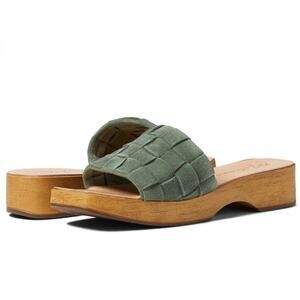 Anthropologie Matisse Hamptons Olive Suede Sandal Women's 9